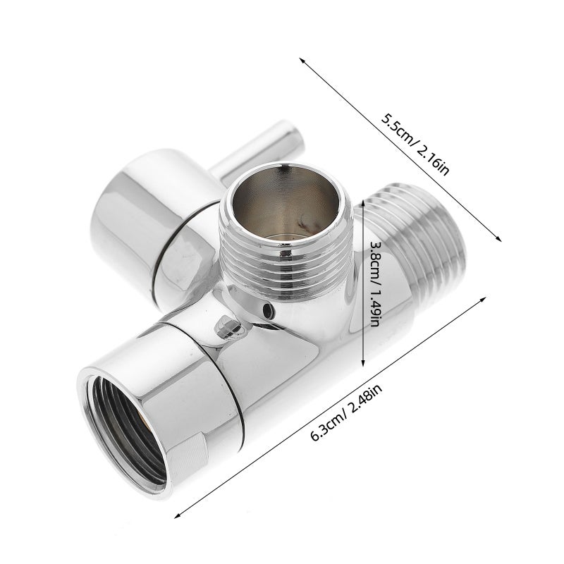 1pc Tee Shower Arm Diverter Valves Copper Diverter Valves for Bathroom - Image 3