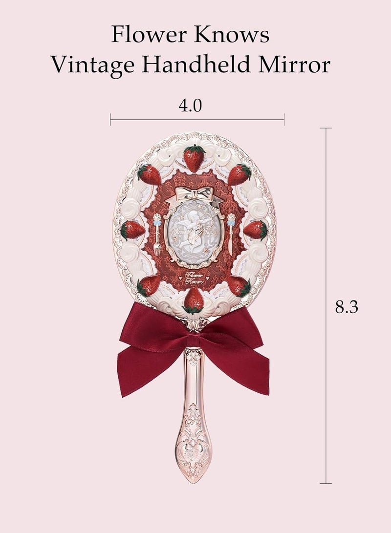 Flower Knows Strawberry Cupid Collection Hand Mirror-Red Velvet - Image 2