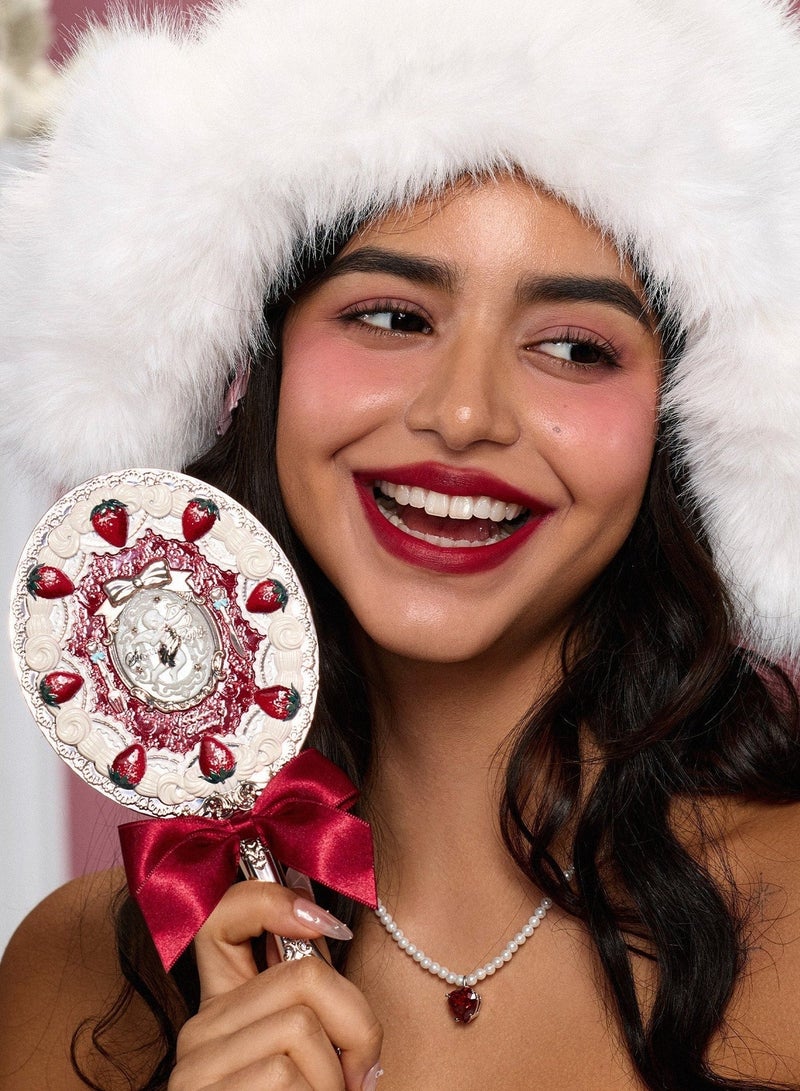Flower Knows Strawberry Cupid Collection Hand Mirror-Red Velvet - Image 3