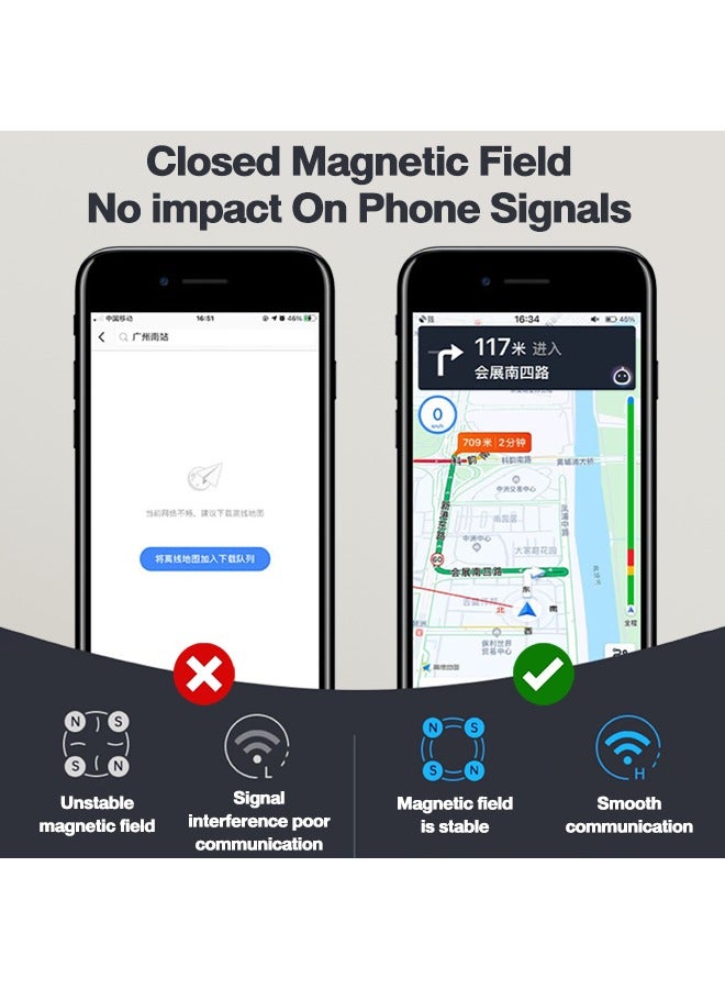 Car Phone Holder, Magnetic Phone Mount with Sticky Adhesive Easy Install for Mobile Phones  - Image 4