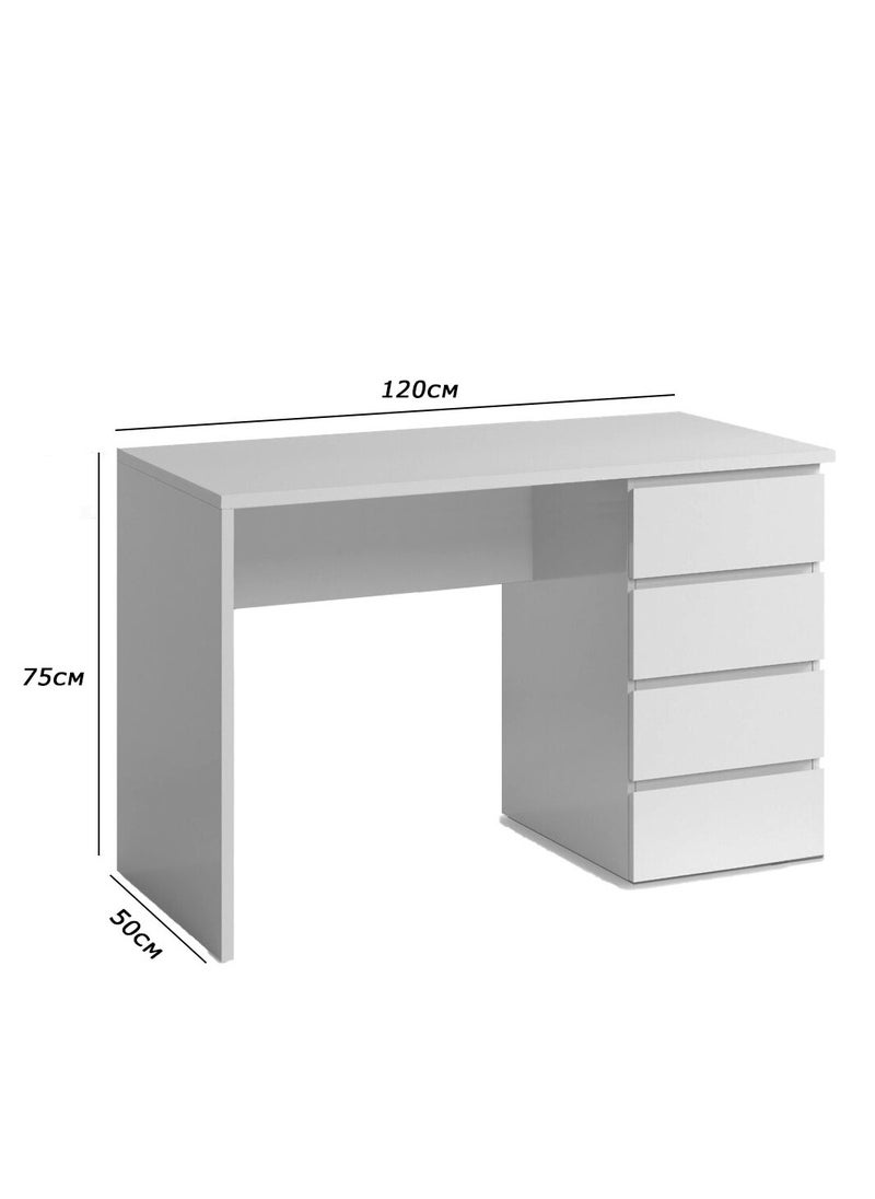 Generic - Modern desk 120 cm width 4 drawers - Image 1