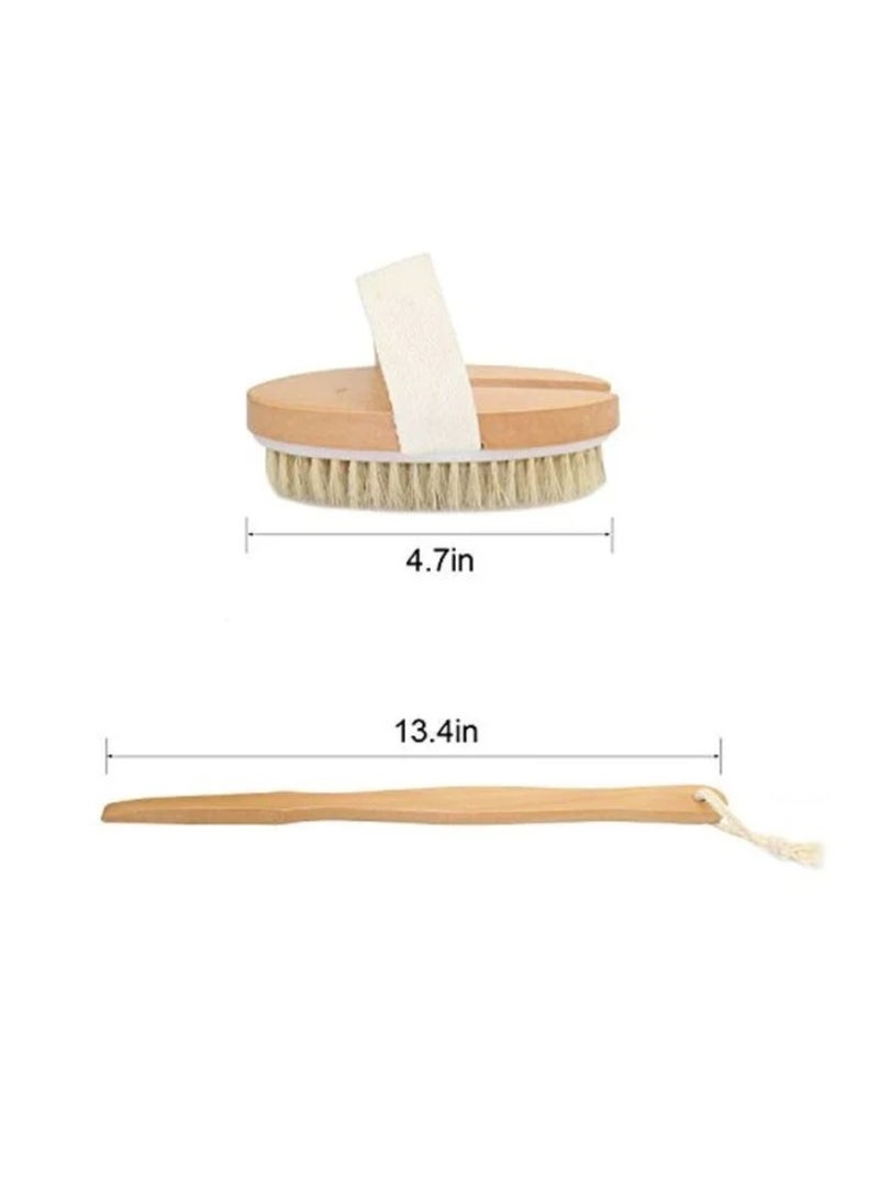 Maggift Body brush with detachable handle, beige - Image 2