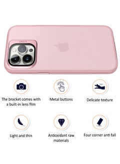 STAUD iPhone 15 Pro Max Case, Built-in Camera Len Protector Stand Ultra Slim Scratch-Resistant Anti-Fingerprint  Anti-Yellow&Anti-drop Back Classic Kickstand Holder Cover for iPhone 15 Pro Max  - Image 3