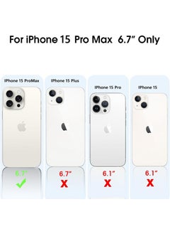 STAUD iPhone 15 Pro Max Case, Built-in Camera Len Protector Stand Ultra Slim Scratch-Resistant Anti-Fingerprint  Anti-Yellow&Anti-drop Back Classic Kickstand Holder Cover for iPhone 15 Pro Max  - Image 2