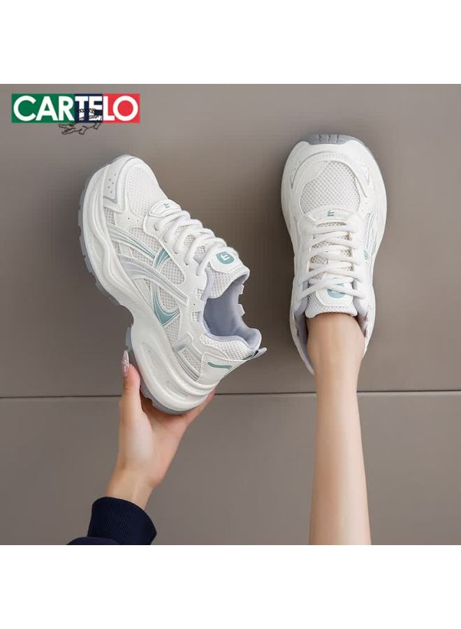 Cartelo Crocodile Women's Dad Sneakers Spring Trendy Casual Thick Sole Sports Shoes Green Blue 39 - Image 3