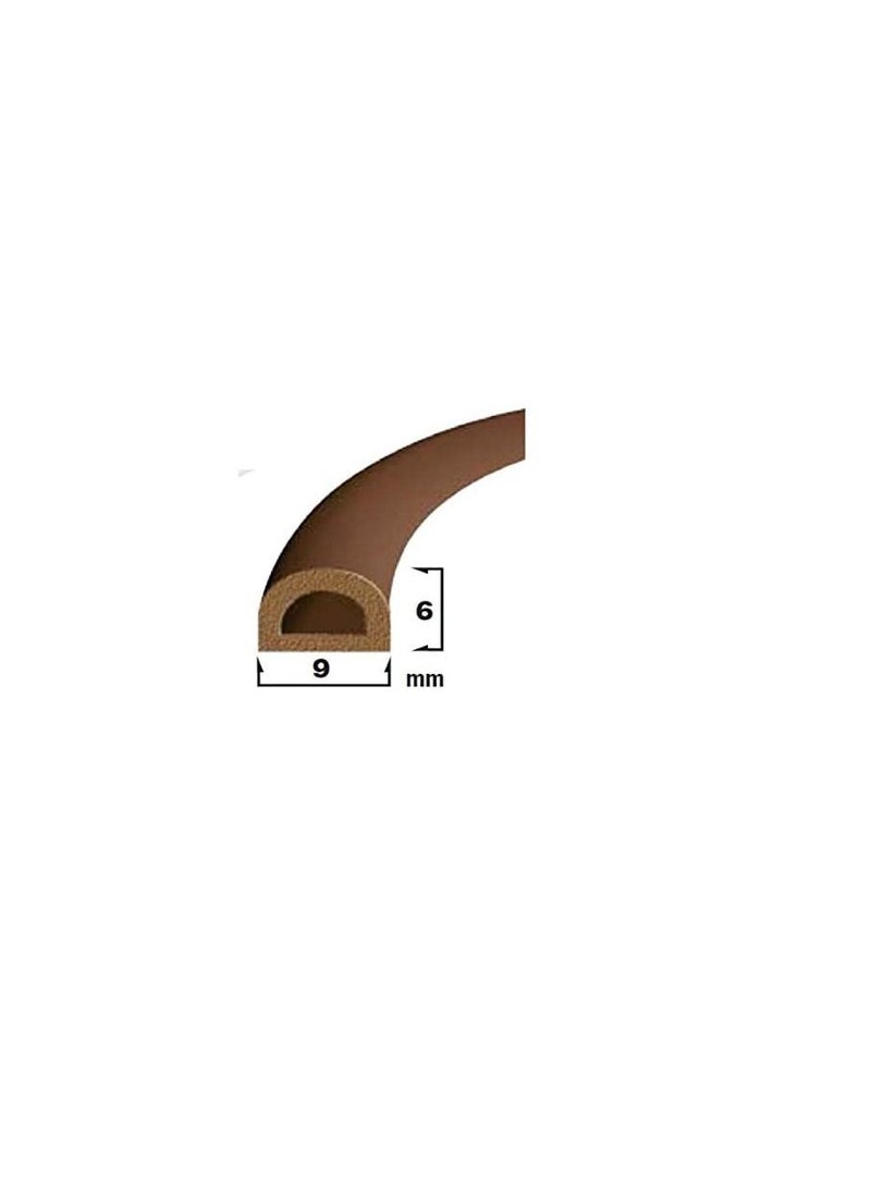 Beorol Self Adhesive Window and Door Sealing Tape D Profile, 100m (Brown) - Image 3