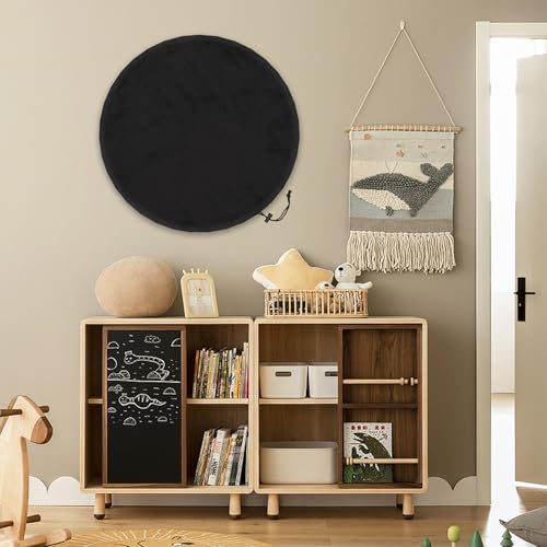 Klmnop Dartboard Cover, 24Inch Waterproof Dustproof Dart Board Cover with Drawstring for Outdoor Indoor Dartboard(Black) - Image 5