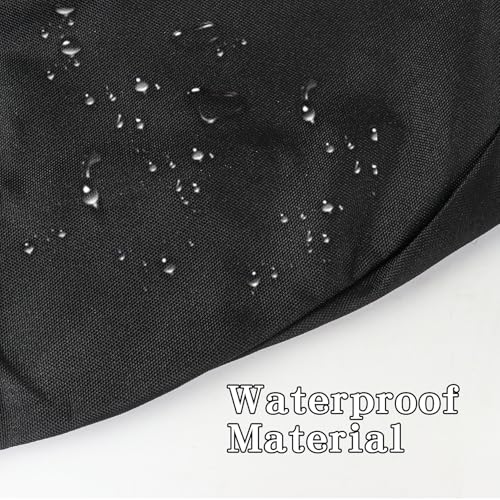 Klmnop Dartboard Cover, 24Inch Waterproof Dustproof Dart Board Cover with Drawstring for Outdoor Indoor Dartboard(Black) - Image 4
