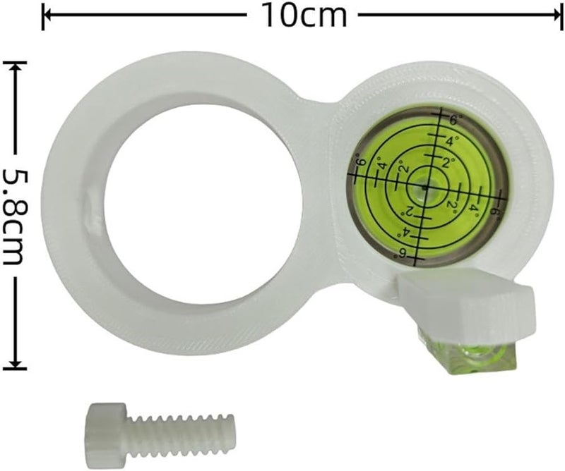 White Round Spirit Level Bubble Level Tool For Furniture Electric Drill Accessory - Image 5