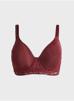 Lace Trim Plunge Bra