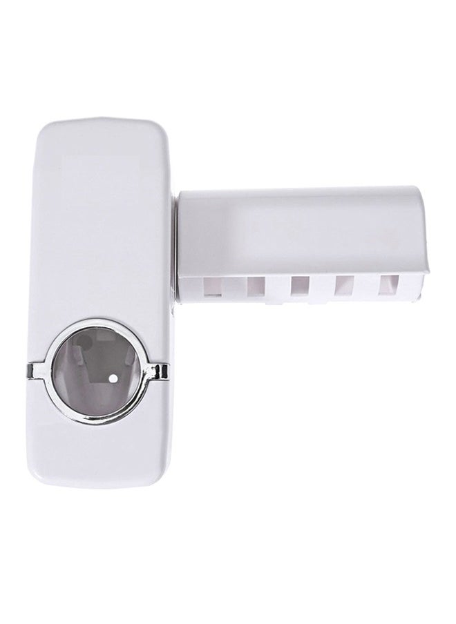 co arma Automatic Toothpaste Dispenser with 5 Toothbrush Holder Self Adhesive Multicolor  - Image 4