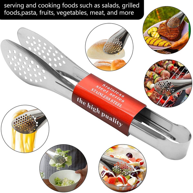 Dmoera 6 Pack Buffet Tongs,Stainless Steel Serving Tongs Serving Utensils 7Inch - Image 4