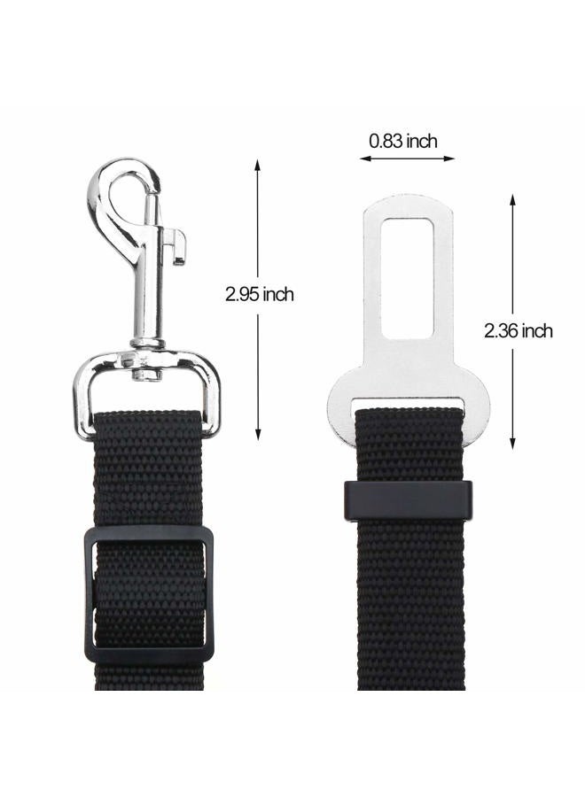 Elisel 2 Packs Adjustable Length Pet Dog Cat car seat Belt Pet seat Belt Pet Accessories for Dogs Cats and Pets (Black) - Image 2