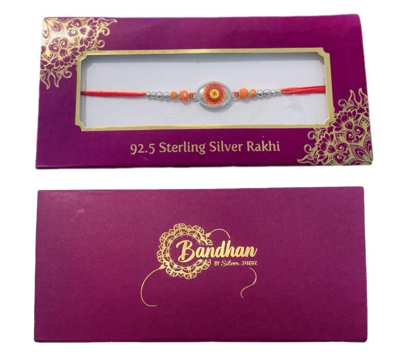 BANDHAN 925 SILVER RAKHI KHUSHBOO JEWELES - Image 3