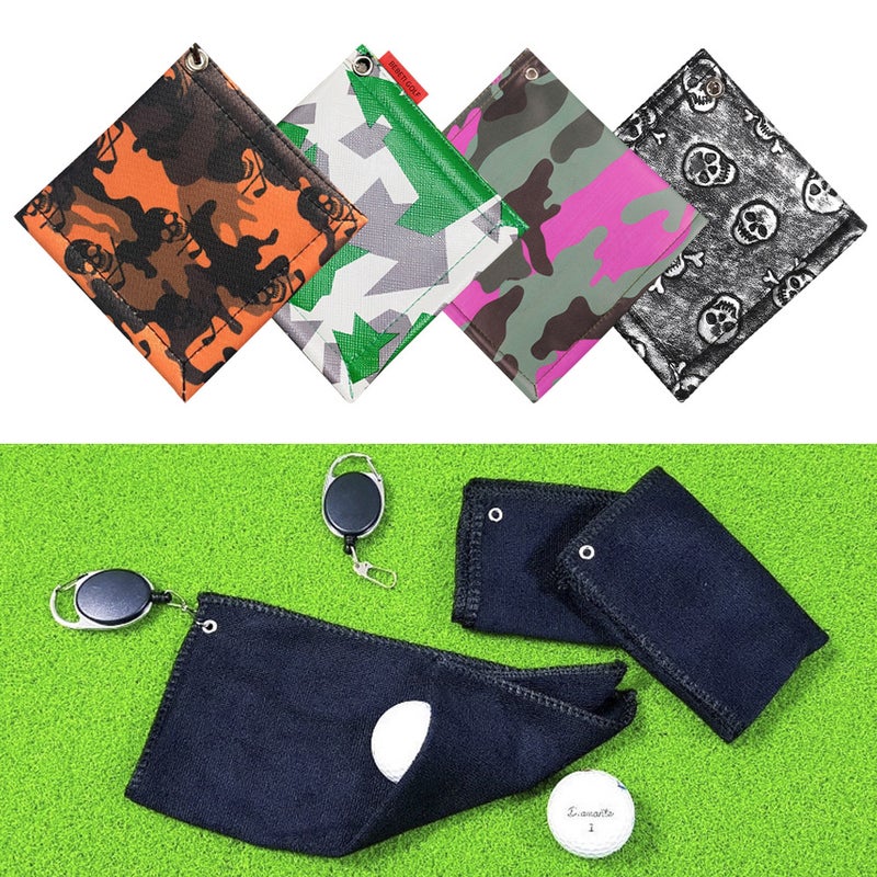 Generic Biramalo Quick-Dry Golf Towel with Clip GF19_Green 