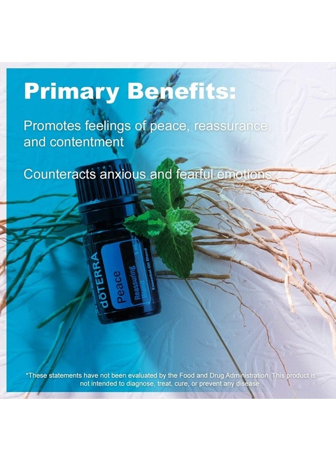doTERRA - doTERRA - Peace Essential Oil Reassuring Blend - Promotes Feelings of Peace, Reassurance, and Contentment, Counteracts Negative Emotions; For Diffusion or Topical Use - 5 milliliter - Image 1