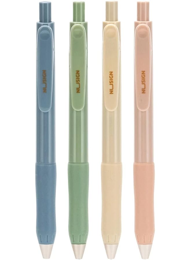 Deli Comfort Grip Smooth Writing Nusign Pastel Gel Pen 12 Pieces Set 0.5 Mm Tip Size Black - Image 2