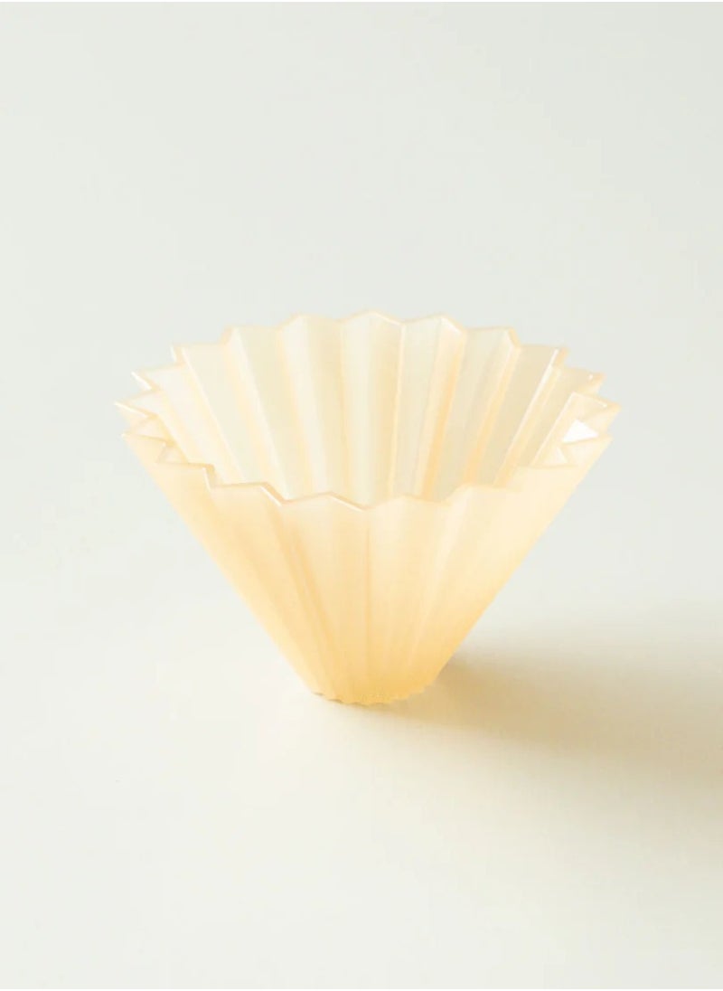 Origami - Dripper Air S with Plastic Holder - Pour Over Coffee Maker for 1-2 Cups - Made of AS Resin - Compatible with VCF-01 and Wave 155 filters - Color Matt Beige - Image 1