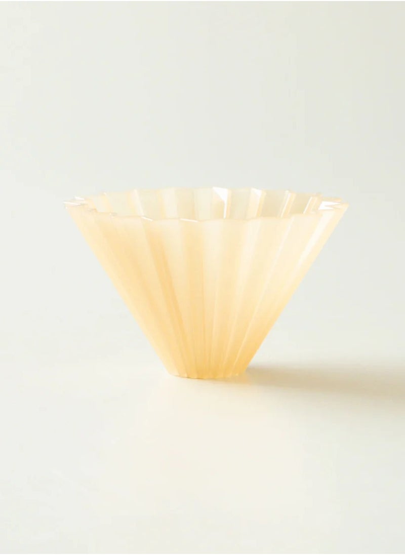 Origami - Dripper Air S with Plastic Holder - Pour Over Coffee Maker for 1-2 Cups - Made of AS Resin - Compatible with VCF-01 and Wave 155 filters - Color Matt Beige - Image 1
