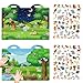 Tevxj 3D Jungle Animals Puffy Sticker Play Set Gifts Sticker Book Zoo Animals Window Clings Decals Home Airplane Classroom Nursery Safari Party Supplies Decorations Removable 100 Reusable Puffy Stickers - Image 4