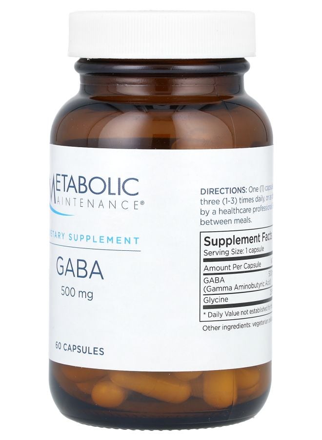 Metabolic Maintenance GABA 500 mg 60 Capsules - Image 2