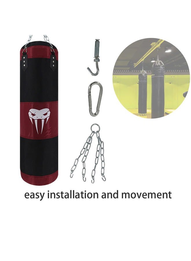 SOTF Heavy Bag Boxing Set Punching Bags for Adults Heavy Duty Hanging Punching Bag Unfilled Black Length 120cm - Image 5