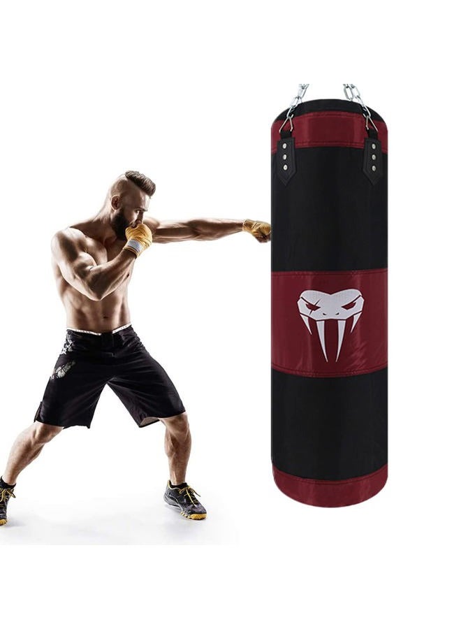 SOTF Heavy Bag Boxing Set Punching Bags for Adults Heavy Duty Hanging Punching Bag Unfilled Black Length 120cm - Image 1