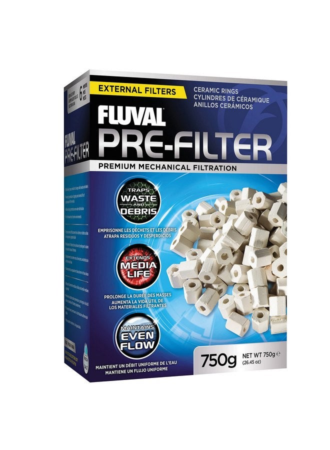 Fluval Fluval Pre-Filter Media, Mechanical Filter Media for Aquariums, Ceramic Rings, 26.45 oz., A1470  - Image 1