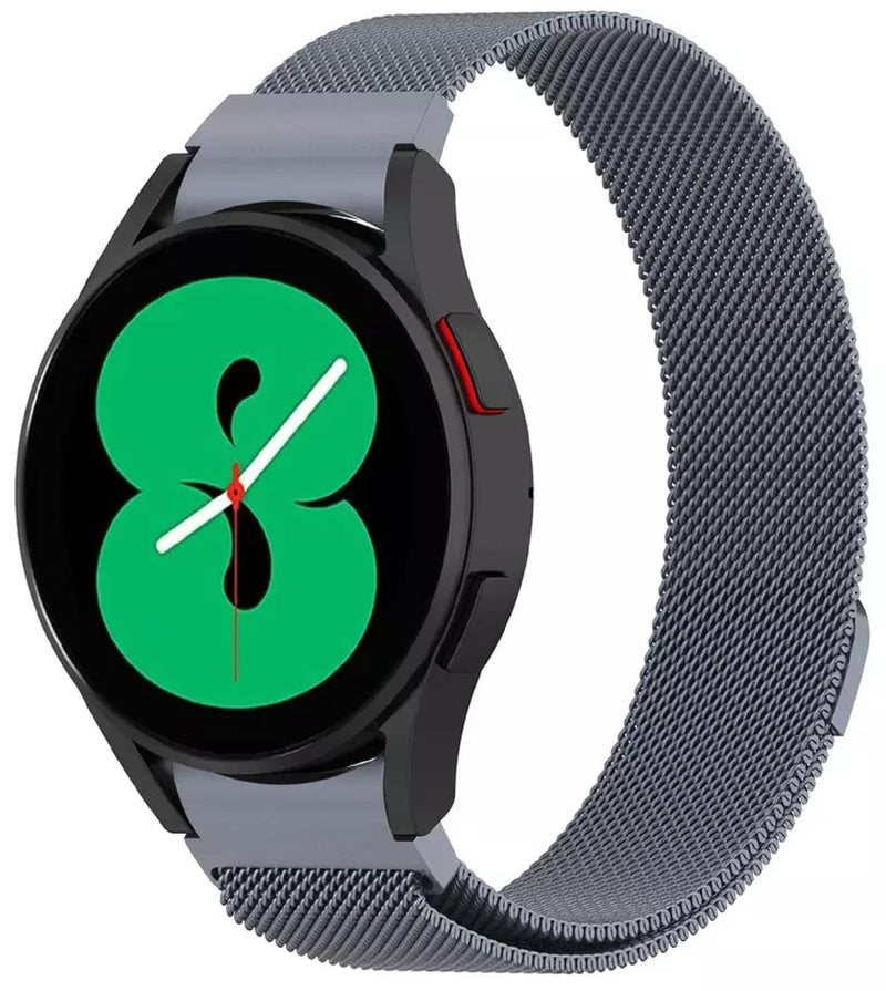 PEFKO Pss32 20Mm Stainless Steel Metal Bands Compatible For Samsung Galaxy Watch 4 & 5 44Mm 40Mm / Pro Band 45Mm Classic 46Mm 42Mm? ?? Only Strap ? Not Included (20Mm,Black [ Milanese Magnetic ]) - Image 2