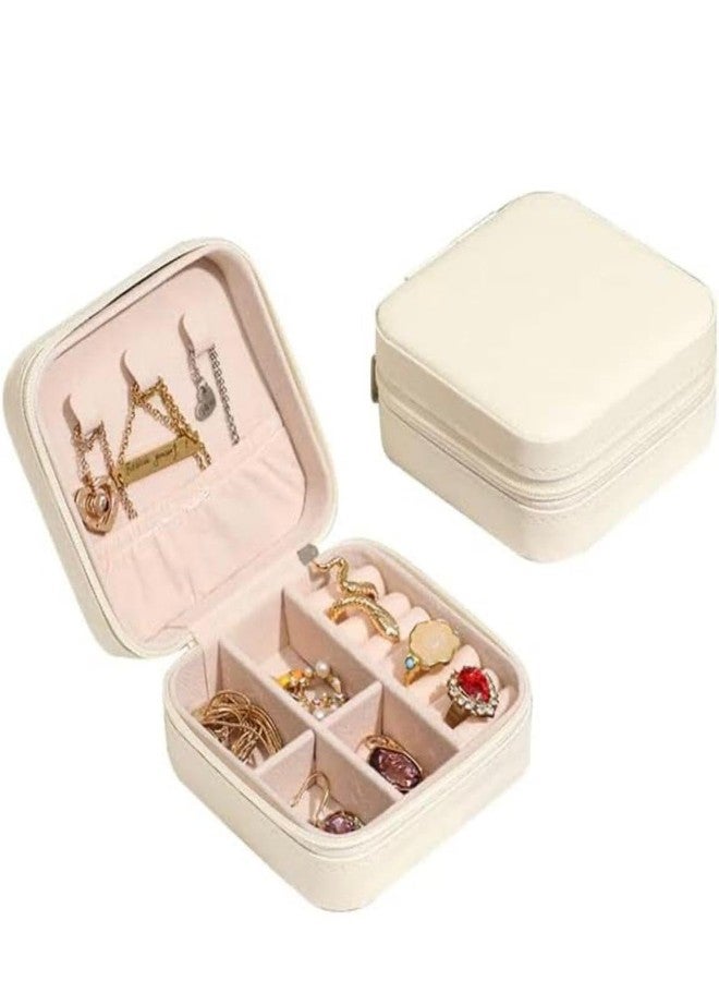 DUFFIX Mini PU Leather Jewelry Box – Portable Travel Jewelry Storage Case for Rings, Earrings & Necklaces Jewelry Organizer (Multicolor) - Image 1
