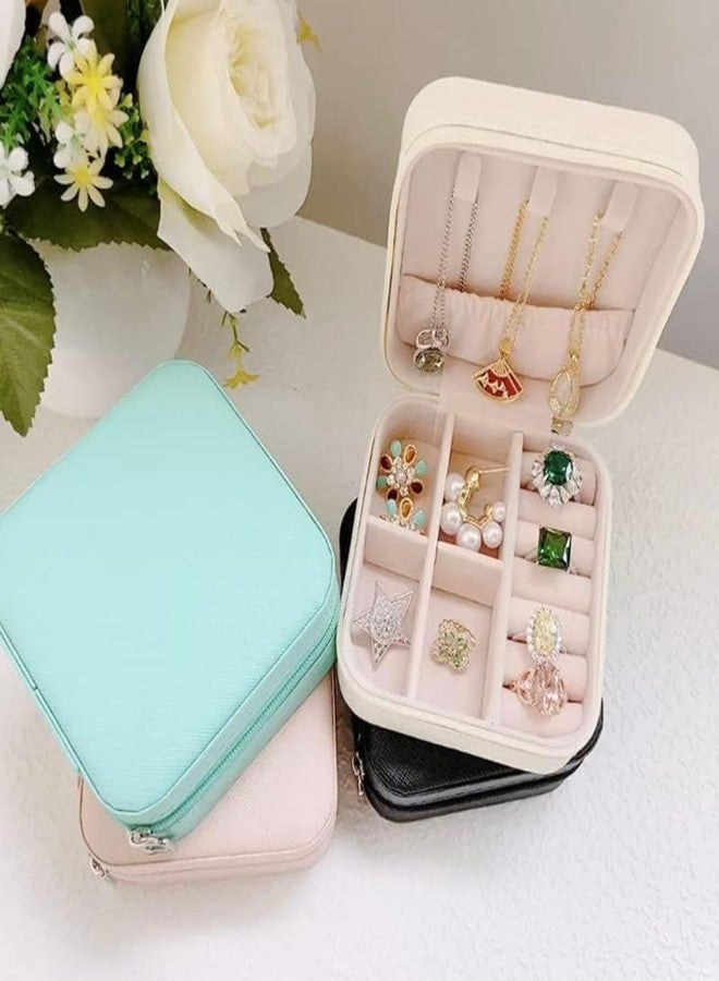 DUFFIX Mini PU Leather Jewelry Box – Portable Travel Jewelry Storage Case for Rings, Earrings & Necklaces Jewelry Organizer (Multicolor) - Image 2
