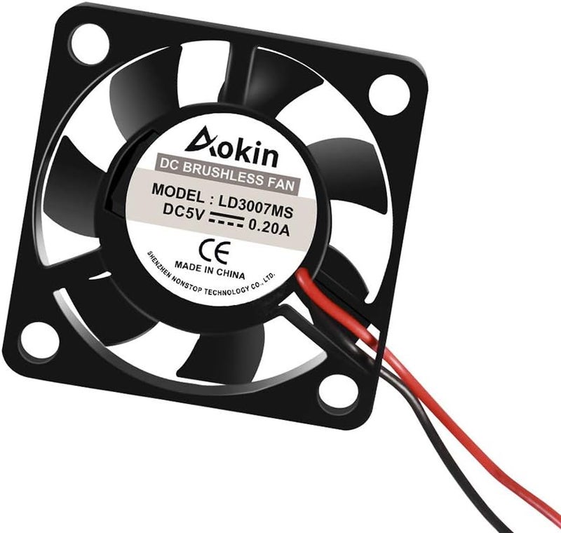 DORHEA 2Pcs 3007 Fan for Raspberry Pi 5 30x30x7mm Cooler Pi Brushless Cooling Case Fan 30MM 1.18in 3.3V 5V DC Quiet for Raspberry Pi 4, Pi 3 B+, Pi 3 B, 2, B+, Pi Zero/Zero W,Robot Project - Image 3