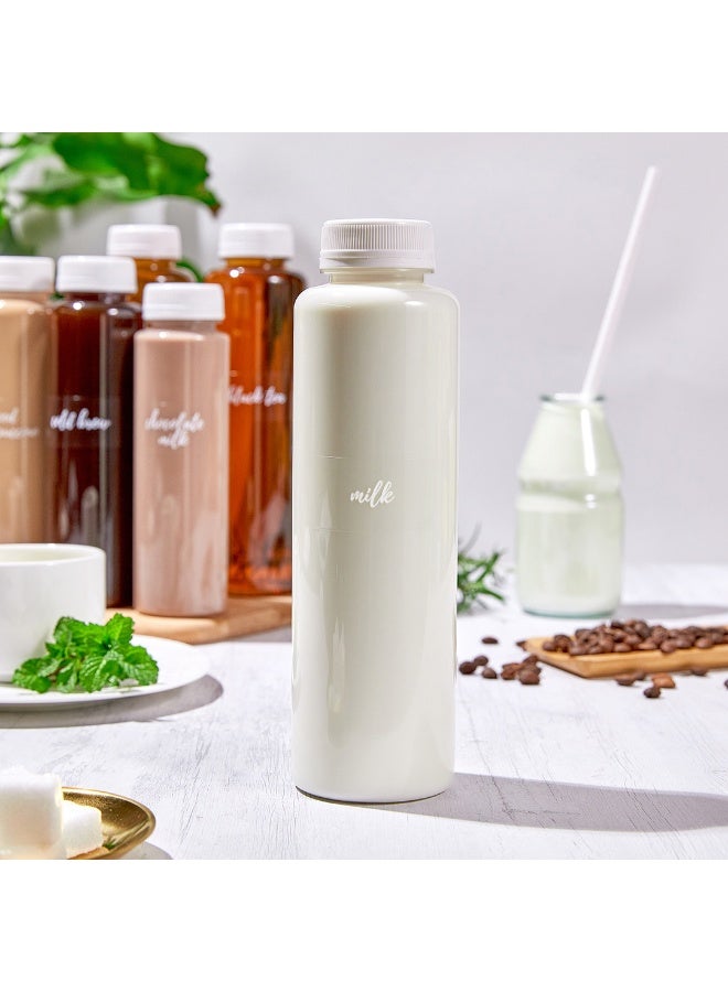 Restaurantware Label Tek 1.9 x 1 Inch Milk Bottle Labels, 100 Water-Resistant Labels For Bottles - Self-Adhesive, Clear With White Font, Plastic Bottle Stickers, For Drink Pouches, - Image 3