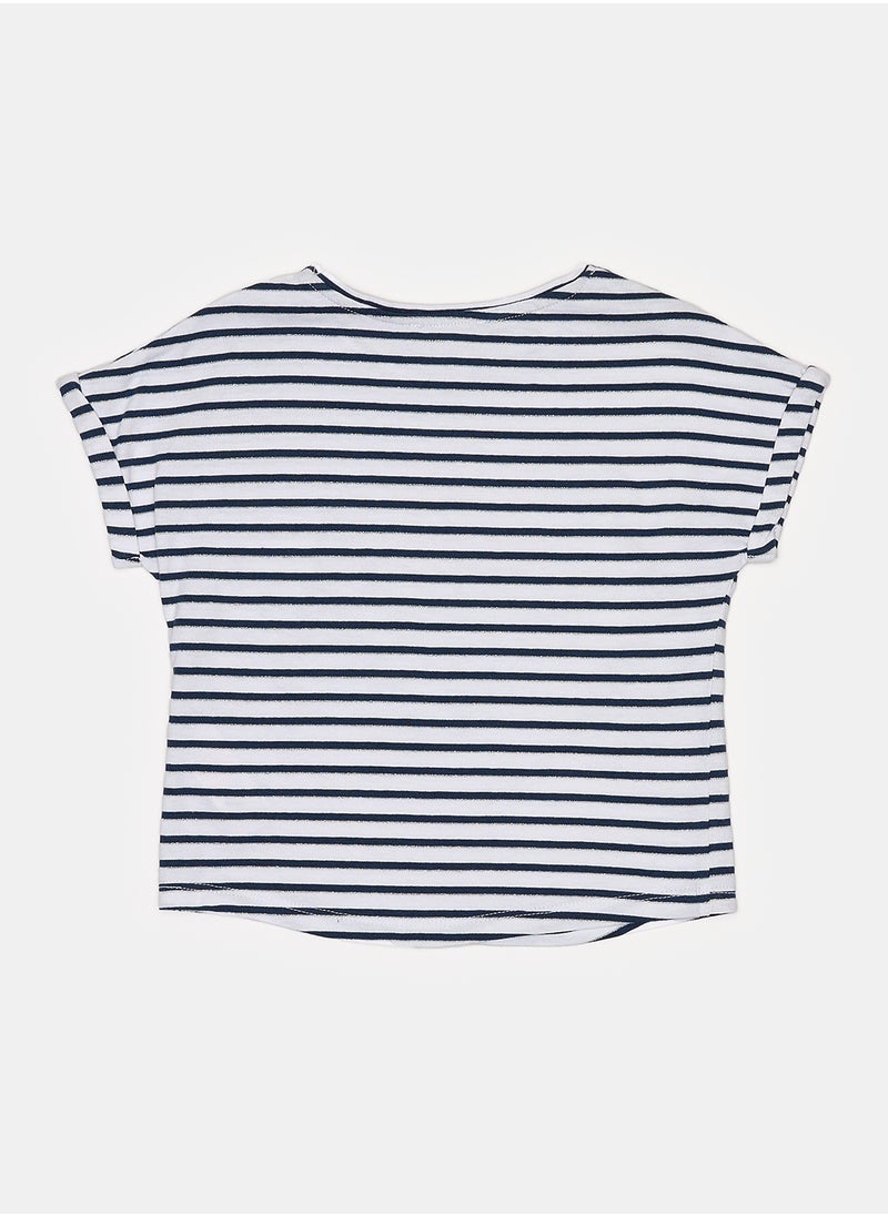 Okaidi Blue T-Shirt for Girls  - Image 2