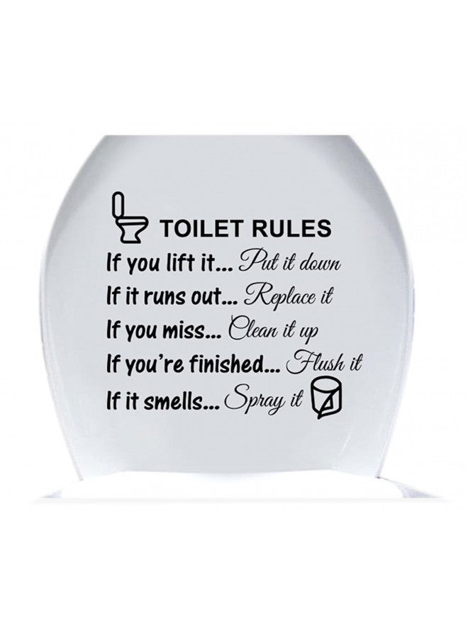 Bestjybt Bestjybt DIY Removable Toilet Rules Wall Quotes Stickers Washroom Bathroom Decals WC Sign Vinyl Art Decor for Kids Living Room Home Decorations - Image 4