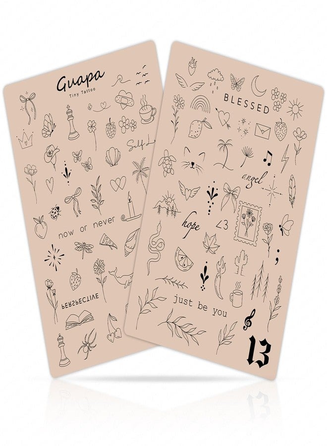 غوابا Guapa Fine Line Practice Skin – 3 أوراق من وسادات السيليكون المطبوعة مسبقًا بتصاميم مستوحاة من الطبيعة وأسلوب الحياة – للمتدربين والمبتدئين والفنانين (وردي - 3 قطع) - Image 5