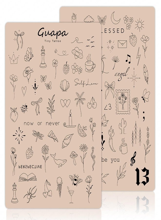غوابا Guapa Fine Line Practice Skin – 3 أوراق من وسادات السيليكون المطبوعة مسبقًا بتصاميم مستوحاة من الطبيعة وأسلوب الحياة – للمتدربين والمبتدئين والفنانين (وردي - 3 قطع) - Image 1