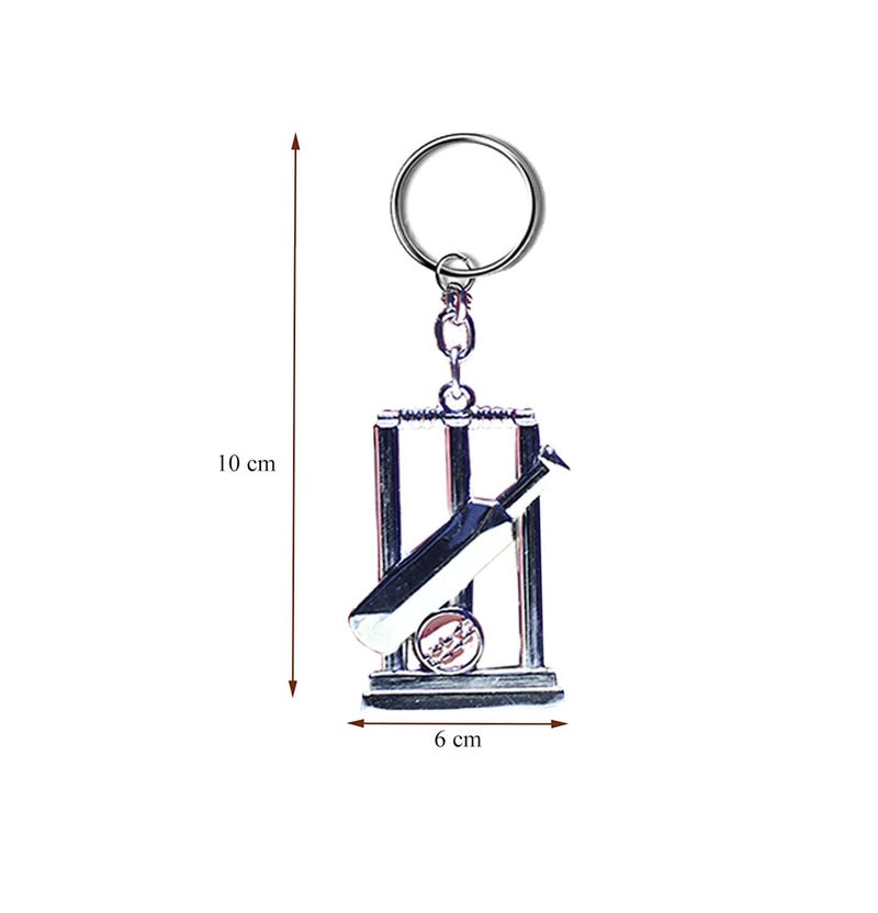 Saugat Traders Metal Cricket Pen Stand with Table Clock Showpiece and Cricket Keychain Corporate Gifts For Clients - New Year Gift, Birthday Gift For Men & Boys, Cricketer, Lover, Student, Pen Holder - Image 5