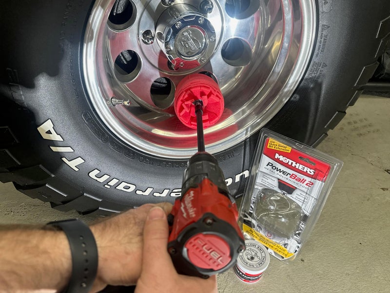 Mothers PowerBall 2, Polishing Tool with 10” Quick Swap Bit – Drill-Powered, Polishes Deep-Dish Wheels & Tight Areas with Ease, Delivers Fast & Unmatched Shine (05143) - Image 3