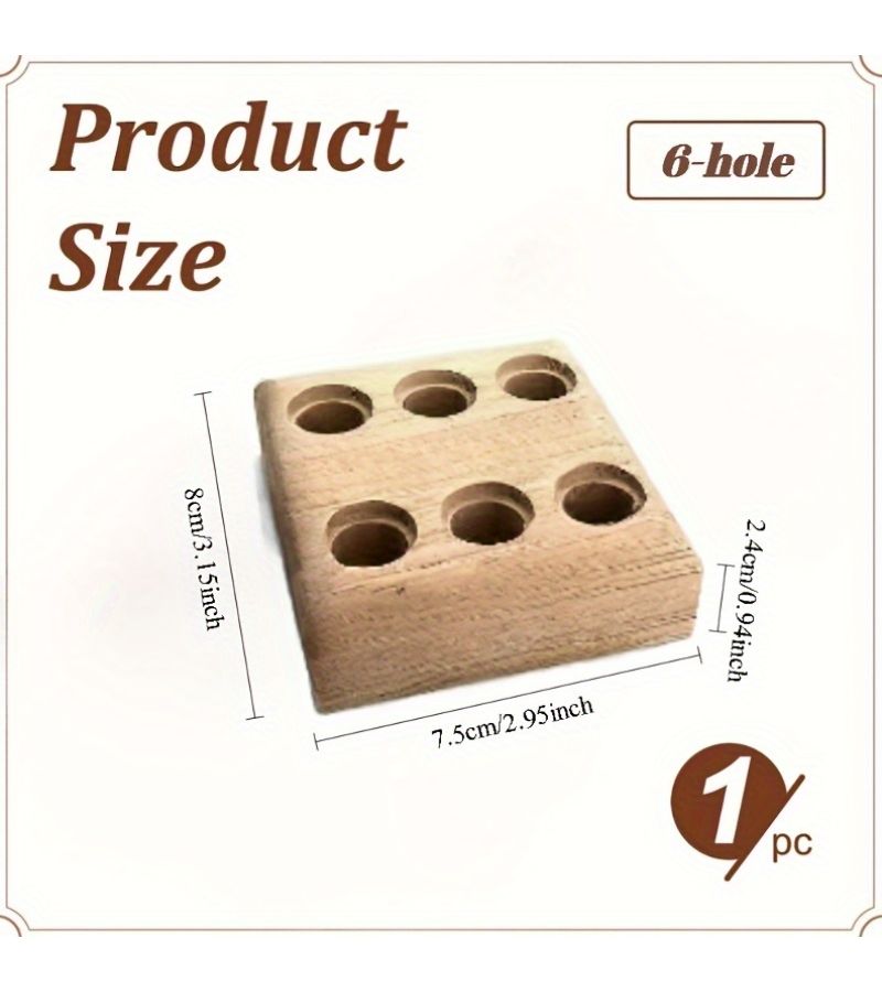 Global Paradise Wooden 12 Hole Storage Box For Pliers 6.2x3x0.9 Inch Craft Tool Organizer - Image 2