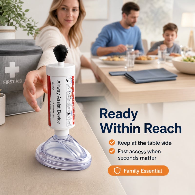 CPR Device: 2-in-1 Adult Child Face Cover, Transparent Design For Clear Visibility - One-Way Valve Prevents Gas Passage, Respiratory Aid For Emergency Training & Life-Saving Use - Image 1