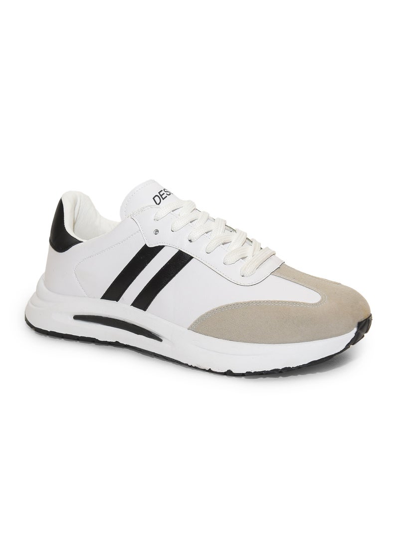 Desert Men's Stylish Casual Lace-up Leather Sneakers - Image 2