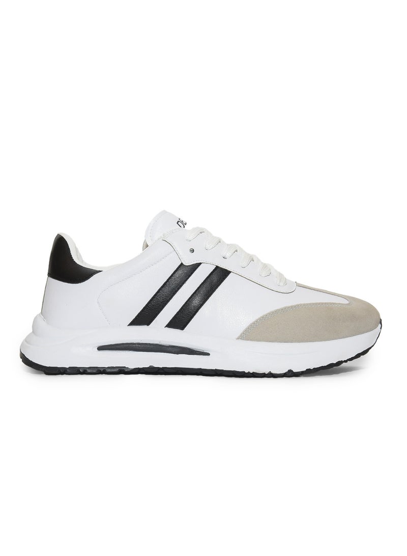 Desert Men's Stylish Casual Lace-up Leather Sneakers - Image 1