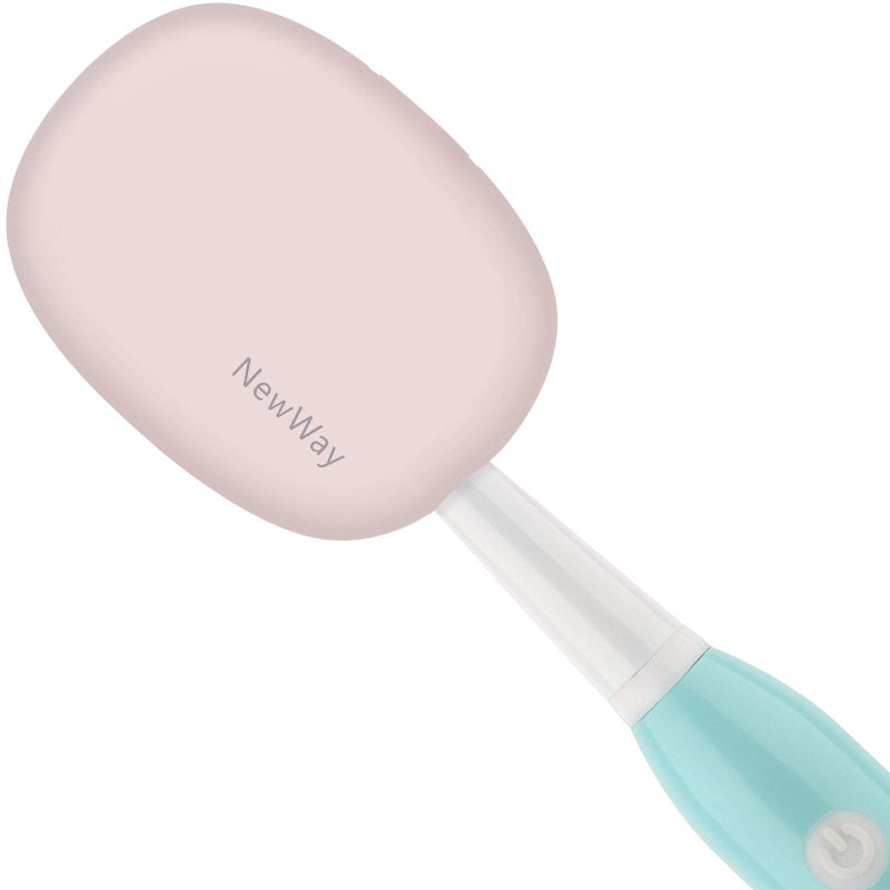 NewWay Mini Toothbrush Cover Rechargeable Travel Toothbrush Case with Holder for Houshold and Traving or Business Trip Pink - Image 1