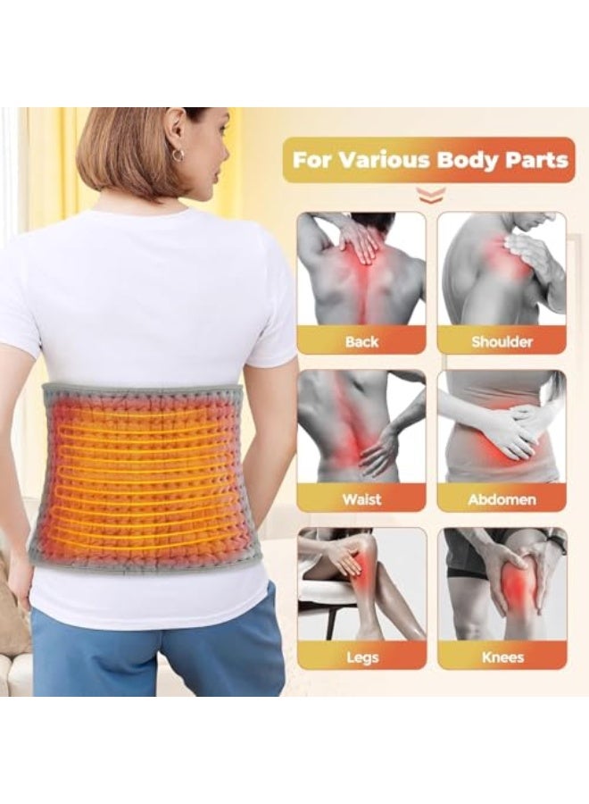 Generic Maproti Wearable Heating Pad for Back Pain, 9 Heating Levels, 4 Gears Timing, Soft Touch, Fast Heating & Machine Washable, Great for Back Pain and Cramps Relief Belly Leg Body-12"x50" - Image 2