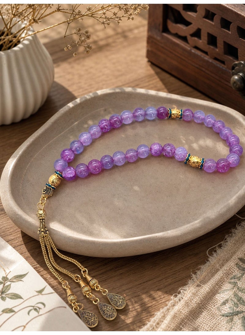MAJOOD 33 Natural Tourmaline Prayer Beads/Tasbih/8mm - Image 3