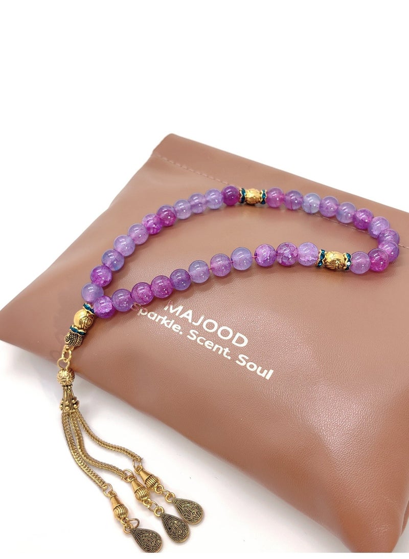MAJOOD 33 Natural Tourmaline Prayer Beads/Tasbih/8mm - Image 5