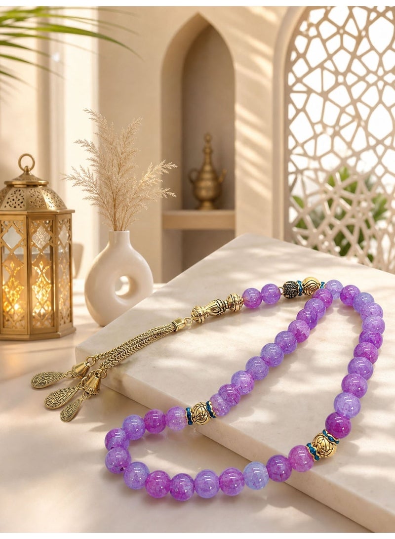 MAJOOD 33 Natural Tourmaline Prayer Beads/Tasbih/8mm - Image 2