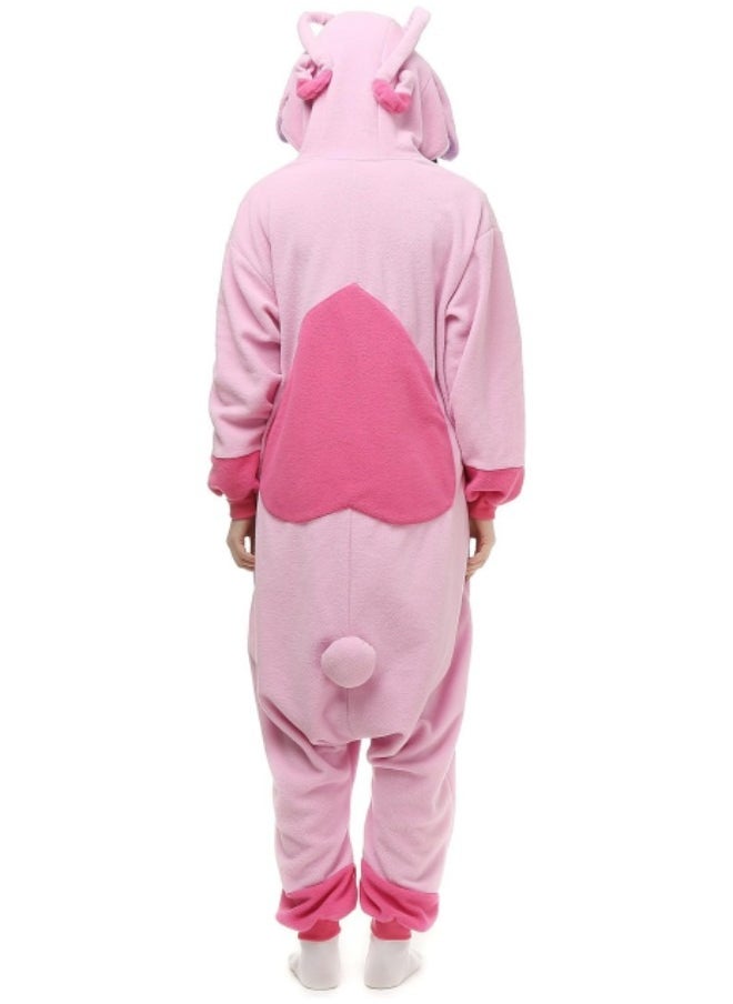 GGEROU Stitch Adult Onesie Animal Pajamas,Stitch Cosplay Costumes,Adult Hoodie Animal Jumpsuit Pyjamas Animal Outfit, Pink  - Image 3