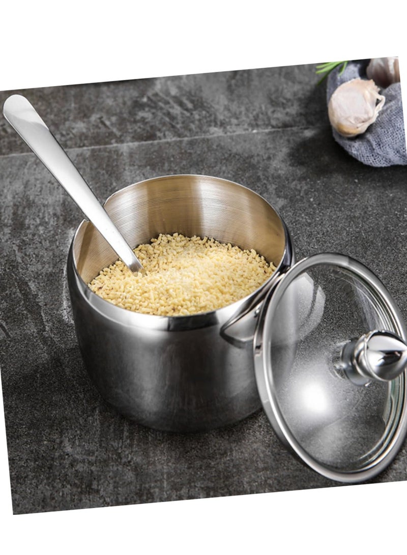 دايتويز برطمان توابل مع أغطية، أوعية توابل صغيرة من الفولاذ المقاوم للصدأ للسكر، أو برطمانات توابل المطبخ. - Image 4